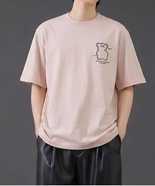 revertical(リバーティカル)の「グラフィックバックプリントTシャツ/ワンポイントロゴ 半袖ルーズT(Tシャツ/カットソー・メンズ・ブラック/ピンク/ホワイト・LARGE/MEDIUM)」の17枚目の写真