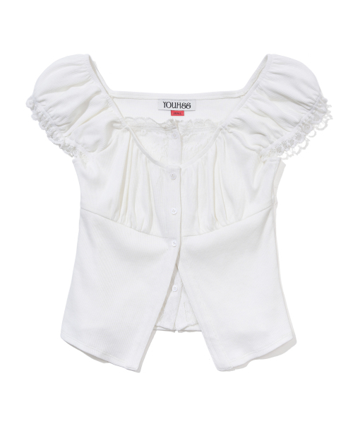 YOUHEE(ユヒ)の「LAYERED BLOUSE_WHITE(シャツ/ブラウス・レディース・その他・SMALL/MEDIUM)」の2枚目の写真