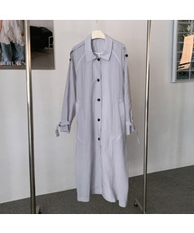 Belted Single Button Long Jacket (2colors)