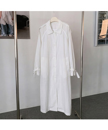 Belted Single Button Long Jacket (2colors)