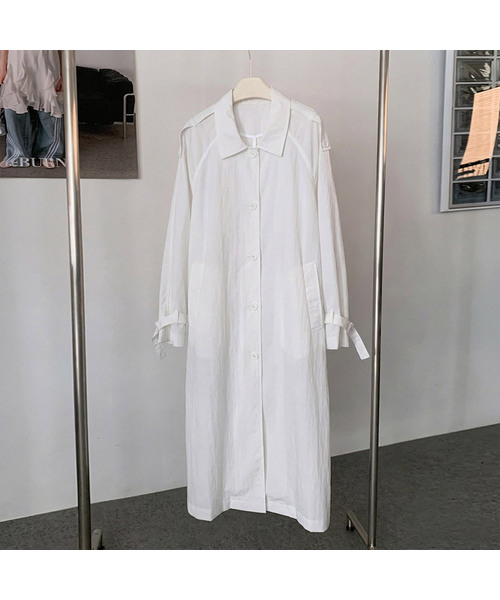 VASCARA(バスカラ)の「Belted Single Button Long Jacket (2colors)(テーラードジャケット・レディース・ライトパープル/アイボリー・FREE)」の1枚目の写真
