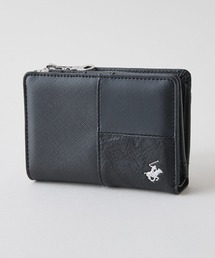 BEVERLY HILLS POLO CLUB（ビバリーヒルズポロクラブ）の「【BEVERLY HILLS POLO CLUB  / ビバリーヒルズポロクラブ】【小銭がすぐ出せるL字ジップ】二つ折り財布 カード11枚収納 仕切り付きコインケース コンパクト・大容量（財布）」