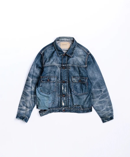 Anachronorm(アナクロノーム)の「【ANACHRONORM】REMAKED DOUBLE POCKET DENIM JACKET(デニムジャケット・メンズ・インディゴブルー・2)」の1枚目の写真