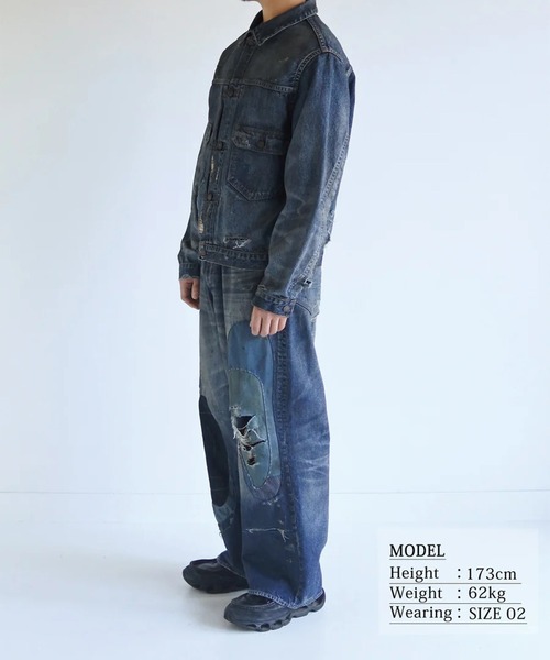 Anachronorm(アナクロノーム)の「【ANACHRONORM】REMAKED DOUBLE POCKET DENIM JACKET(デニムジャケット・メンズ・インディゴブルー・2)」の4枚目の写真