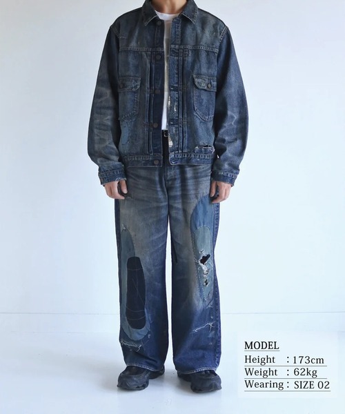 Anachronorm(アナクロノーム)の「【ANACHRONORM】REMAKED DOUBLE POCKET DENIM JACKET(デニムジャケット・メンズ・インディゴブルー・2)」の6枚目の写真