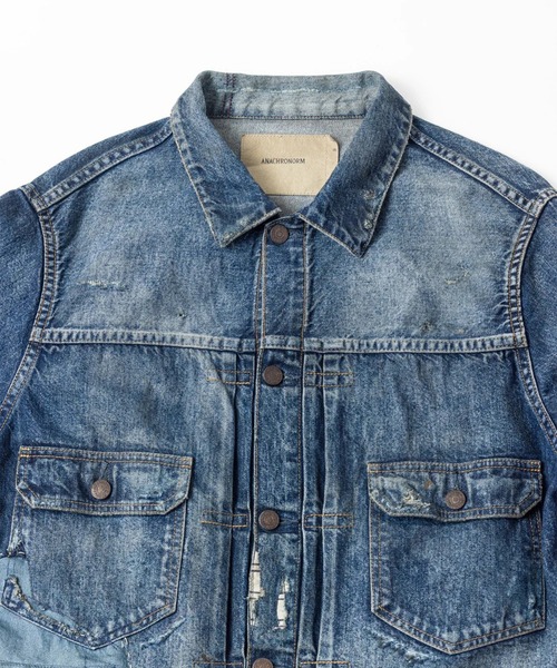 Anachronorm(アナクロノーム)の「【ANACHRONORM】REMAKED DOUBLE POCKET DENIM JACKET(デニムジャケット・メンズ・インディゴブルー・2)」の7枚目の写真
