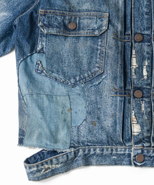 Anachronorm(アナクロノーム)の「【ANACHRONORM】REMAKED DOUBLE POCKET DENIM JACKET(デニムジャケット・メンズ・インディゴブルー・2)」の8枚目の写真
