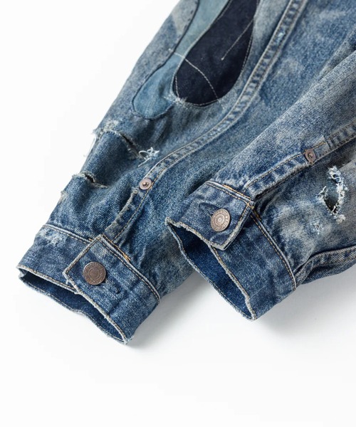 Anachronorm(アナクロノーム)の「【ANACHRONORM】REMAKED DOUBLE POCKET DENIM JACKET(デニムジャケット・メンズ・インディゴブルー・2)」の12枚目の写真