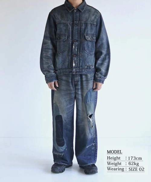 Anachronorm(アナクロノーム)の「【ANACHRONORM】REMAKED DOUBLE POCKET DENIM JACKET(デニムジャケット・メンズ・インディゴブルー・2)」の3枚目の写真