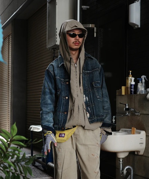 Anachronorm(アナクロノーム)の「【ANACHRONORM】REMAKED DOUBLE POCKET DENIM JACKET(デニムジャケット・メンズ・インディゴブルー・2)」の16枚目の写真