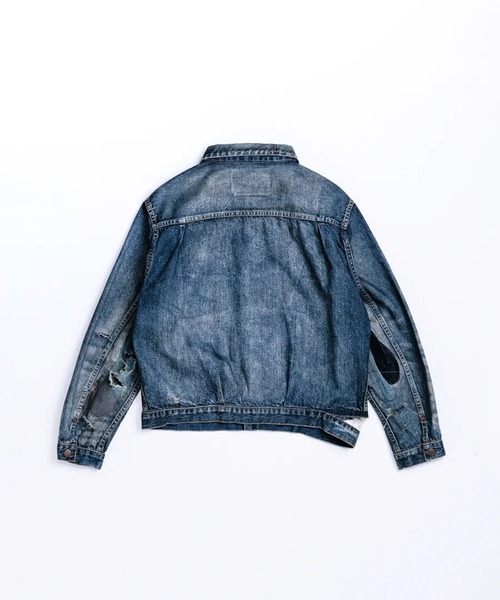 Anachronorm(アナクロノーム)の「【ANACHRONORM】REMAKED DOUBLE POCKET DENIM JACKET(デニムジャケット・メンズ・インディゴブルー・2)」の2枚目の写真