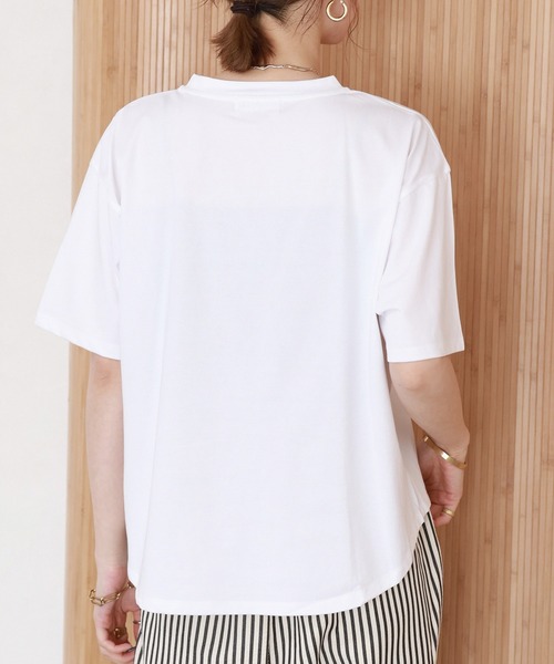 FUNALIVE(ファンアライブ)の「オーバーチュール箔プリントT 半袖(Tシャツ/カットソー・レディース・ホワイト/ブラック・FREE)」の11枚目の写真