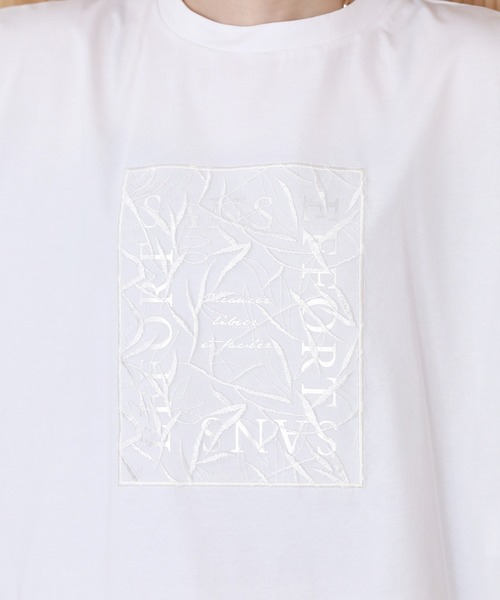 FUNALIVE(ファンアライブ)の「オーバーチュール箔プリントT 半袖(Tシャツ/カットソー・レディース・ホワイト/ブラック・FREE)」の13枚目の写真