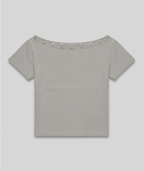 CHICKS(チックス)の「アイレットワンショルダー スリム 半袖 ブラック(Tシャツ/カットソー・レディース・ブラック・ONE SIZE)」の6枚目の写真