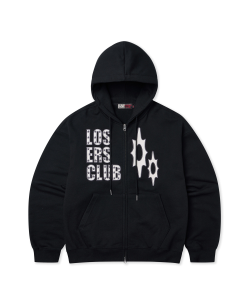 LOSERS CLUB（ルーザーズクラブ）の「スターロゴ2WAYフードジップアップブラック（パーカー・レディース・その他・1/2）」の2枚目の写真