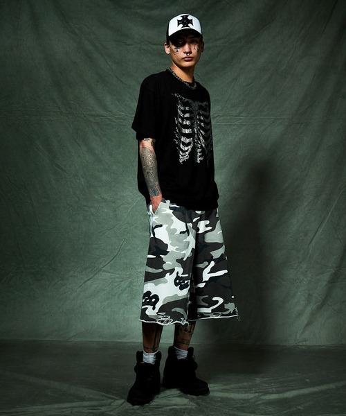 SUPPLIER（サプライヤー）の「スエットショーツ｜Camouflage Baggy Sweat Shorts｜SUPPLIER（スウェットパンツ・メンズ・グリーン系カモフラージュ/グレー系カモフラージュ・SMALL/MEDIUM/LARGE/X-LARGE）」の15枚目の写真