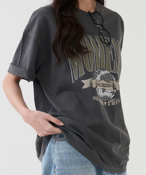 BUBBLPIECE（バブルピース）の「[男女共用] モーメントピグメントTシャツ_チャコール（Tシャツ/カットソー・レディース・その他・MEDIUM/LARGE）」の3枚目の写真