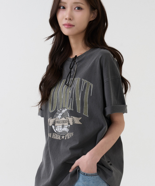BUBBLPIECE（バブルピース）の「[男女共用] モーメントピグメントTシャツ_チャコール（Tシャツ/カットソー・レディース・その他・MEDIUM/LARGE）」の5枚目の写真