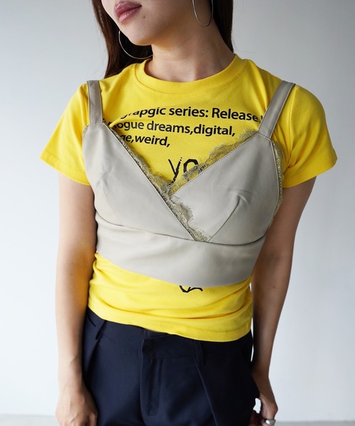 SANSeLF(サンセルフ)の「【SANSeLF】レーストリムカシュクールビスチェ saw26s085(その他トップス・レディース・ベージュ・FREE)」の8枚目の写真