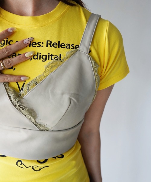 SANSeLF(サンセルフ)の「【SANSeLF】レーストリムカシュクールビスチェ saw26s085(その他トップス・レディース・ベージュ・FREE)」の4枚目の写真