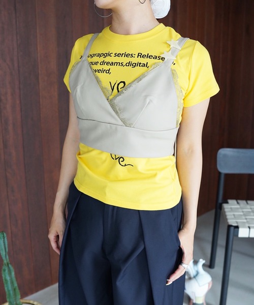 SANSeLF(サンセルフ)の「【SANSeLF】レーストリムカシュクールビスチェ saw26s085(その他トップス・レディース・ベージュ・FREE)」の14枚目の写真
