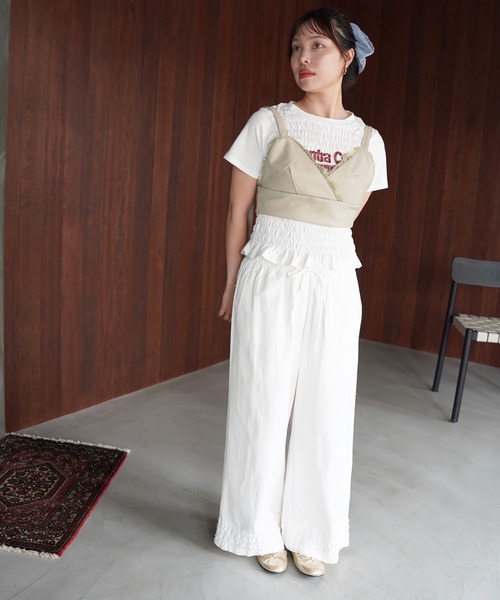 SANSeLF(サンセルフ)の「【SANSeLF】レーストリムカシュクールビスチェ saw26s085(その他トップス・レディース・ベージュ・FREE)」の13枚目の写真