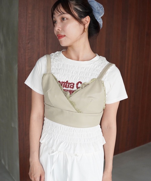SANSeLF(サンセルフ)の「【SANSeLF】レーストリムカシュクールビスチェ saw26s085(その他トップス・レディース・ベージュ・FREE)」の9枚目の写真