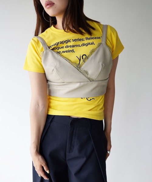 SANSeLF(サンセルフ)の「【SANSeLF】レーストリムカシュクールビスチェ saw26s085(その他トップス・レディース・ベージュ・FREE)」の7枚目の写真