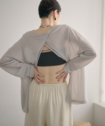 sheer back slit pullover /シアーバックスリットプルオーバー