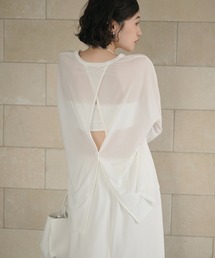 sheer back slit pullover /シアーバックスリットプルオーバー