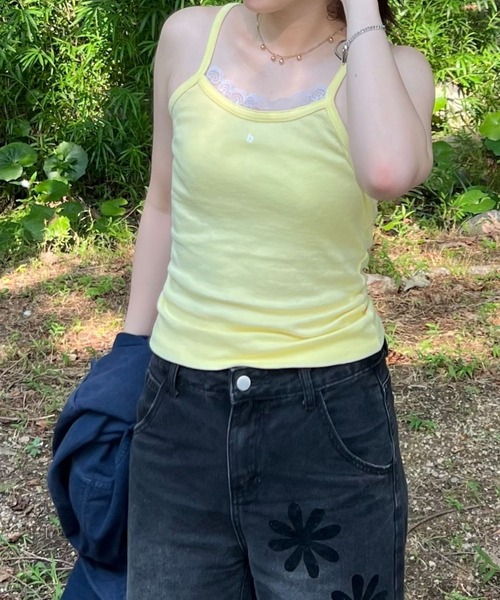 BLOOMING CHARM(ブルーミングチャーム)の「Logo camisole(キャミソール・レディース・イエロー・ONE SIZE)」の3枚目の写真