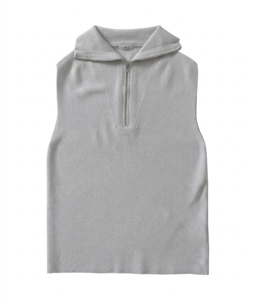 DRESSLAVE(ドレスレイブ)の「twinkle zip pullover(トゥインクルジッププルオーバー)(ニット/セーター・レディース・ピンク/ブルー/シルバー・38)」の3枚目の写真