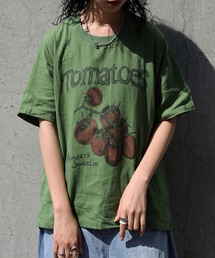 ヴィンテージ風 プリント 綿100 Tシャツ