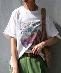 ヴィンテージ風 プリント 綿100 Tシャツ