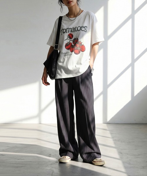 antiqua(アンティカ)の「ヴィンテージ風 プリント 綿100 Tシャツ(Tシャツ/カットソー・レディース・ホワイト系その他/ベージュ系その他2/ホワイト系その他3/ホワイト系その他2/グリーン/ベージュ系その他・ONESIZE)」の11枚目の写真