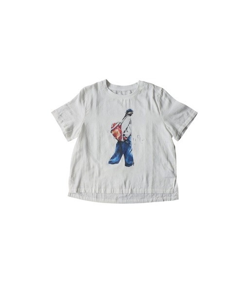antiqua(アンティカ)の「ヴィンテージ風 プリント 綿100 Tシャツ(Tシャツ/カットソー・レディース・ホワイト系その他/ベージュ系その他2/ホワイト系その他3/ホワイト系その他2/グリーン/ベージュ系その他・ONESIZE)」の22枚目の写真