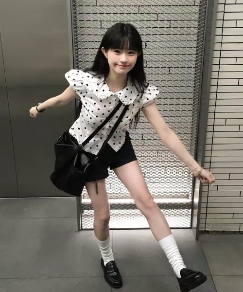 LAMPOON（ランプーン）の「ドットレースブラウス（シャツ/ブラウス・レディース・ホワイト・SMALL/MEDIUM/LARGE）」の9枚目の写真