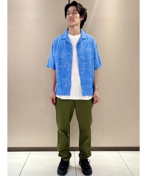 GAP(ギャップ)の「ボックスシルエット ガーゼ バケーションシャツ(シャツ/ブラウス・メンズ・ホワイト/ライトブルー・XL/M/XS/S/L)」の5枚目の写真
