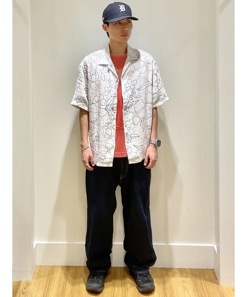 GAP(ギャップ)の「ボックスシルエット ガーゼ バケーションシャツ(シャツ/ブラウス・メンズ・ホワイト/ライトブルー・XL/M/XS/S/L)」の8枚目の写真