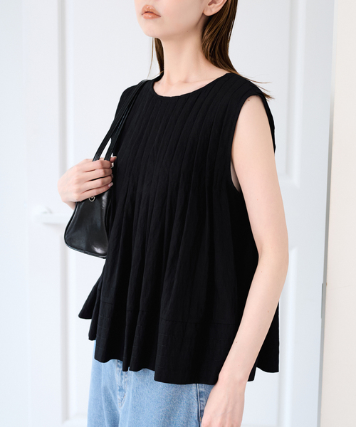 U by SPICK&SPAN（ユーバイスピックアンドスパン）の「《追加》UBY Spick & Span タックブラウス 2（シャツ/ブラウス・レディース・ホワイト/ブラック・FREE）」の9枚目の写真