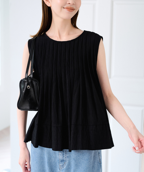 U by SPICK&SPAN（ユーバイスピックアンドスパン）の「《追加》UBY Spick & Span タックブラウス 2（シャツ/ブラウス・レディース・ホワイト/ブラック・FREE）」の11枚目の写真