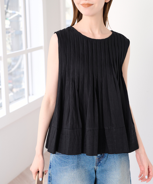 U by SPICK&SPAN（ユーバイスピックアンドスパン）の「《追加》UBY Spick & Span タックブラウス 2（シャツ/ブラウス・レディース・ホワイト/ブラック・FREE）」の13枚目の写真