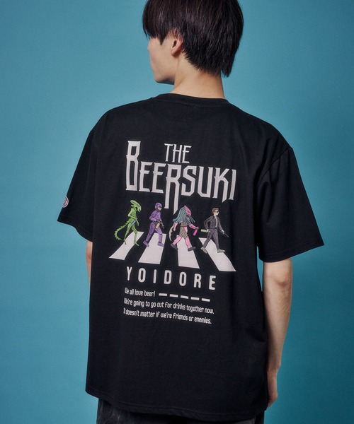 JACKROSE(ジャックローズ)の「YOIDORE ザ・ビールスキ TEE(Tシャツ/カットソー・メンズ・ブラック/ホワイト・XL/L/M)」の1枚目の写真