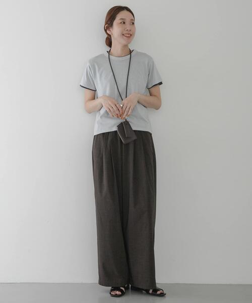 URBAN RESEARCH Sonny Label(アーバンリサーチサニーレーベル)の「機能素材イージーワイドパンツ(その他パンツ・レディース・チャコールグレー/アイボリー/ブラック・38/36)」の19枚目の写真