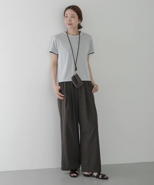 URBAN RESEARCH Sonny Label(アーバンリサーチサニーレーベル)の「機能素材イージーワイドパンツ(その他パンツ・レディース・チャコールグレー/アイボリー/ブラック・38/36)」の21枚目の写真
