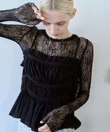 Stretch Lace Layered Top