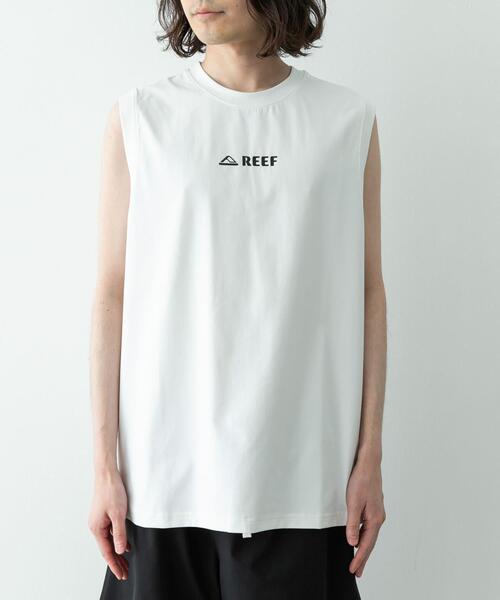 REEF(リーフ)の「REEF 1POINT LOGO RASH TANK-TOP(タンクトップ・メンズ・ブラック/ホワイト・LARGE/MEDIUM)」の3枚目の写真