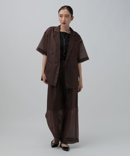 LEPSIM(レプシィム)の「《オフィスライン》機能シルクタッチノースリーブ 812671(Tシャツ/カットソー・レディース・ブラック/オフホワイト・FREE)」の12枚目の写真
