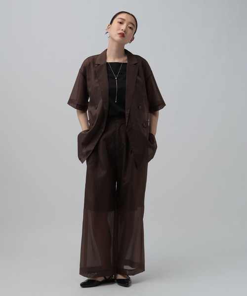 LEPSIM(レプシィム)の「《オフィスライン》機能シルクタッチノースリーブ 812671(Tシャツ/カットソー・レディース・ブラック/オフホワイト・FREE)」の13枚目の写真