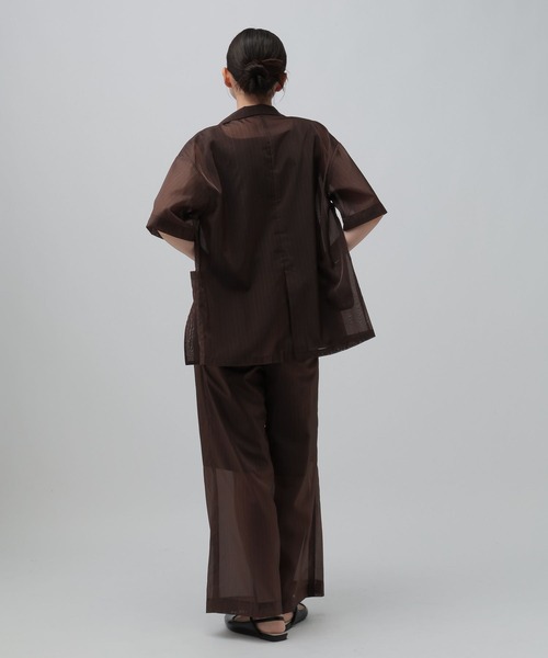 LEPSIM(レプシィム)の「《オフィスライン》機能シルクタッチノースリーブ 812671(Tシャツ/カットソー・レディース・ブラック/オフホワイト・FREE)」の14枚目の写真